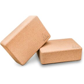 مكعبات يوجا من الفلين الطبيعي من SymBody، قطعتان - مكعبات يوجا عالية الكثافة مع سطح غير قابل للانزلاق، كتلة فلين خفيفة الوزن ومقاومة للرطوبة، ملحقات يوجا مثالية للرجال والنساء، البيلاتس والتأمل in Kuwait