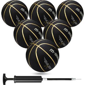 6 Pcs Basketballs Bulk Christian Charity Donation Supplies Size 5 Basketballs for Kids 27.5 Inch Basketball with Pump Xmas Gifts for Kids Basketball Games Training in Kuwait