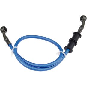 Mtsooning 60cm Universal Braided Steel Line, Motorcycle Hydraulic Brake Hoses Clutch Oil Tubes Pipes Replacement for Dirt Bike ATV Moped Scooter and Banjo Bolt(Blue)