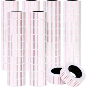 Eorbow 30000 Pcs Price Gun Labels Paper, 60 Rolls Pricemarker Label Stickers Fit Most of Price Tag Machines(Mx-5500, M5500, HG979), Price Sticker for Office Retail Shop Organization Marking, White