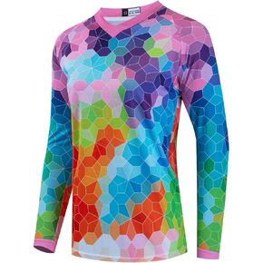 JPOJPO Women's Cycling Jersey MTB Downhill T-Shirt Long Sleeve Motorcycle Motocross Off-Road Clothing Quick-Dry S-XXL