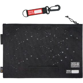 Rough Enough Important Document Organizer Bag Safe Portable File Folder Organizer Holder for A4 Paper Notebook School Office Stationary Supplies Teacher Student Waterproof Black