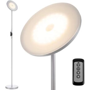 JOOFO Folding Floor Lamp, Sky LED Floor Lamp with Modern Folding Torchiere Design, 5 Color Temperatures Lamp with Remote and Touch Pad, Perfect Standing Folding Light for Bedroom,Office(Black-Folding)