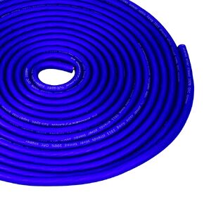 Conext Link 15 FT 4 AWG GA Full Gauge Battery Power Cable Ground Wire Frost Blue OFC Copper （10100）