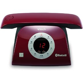 VTECH VS122-16 Retro-Design Cordless Phone: Bluetooth Connect to Cell, Call Blocker, Answering System, Full-Duplex Speakerphone