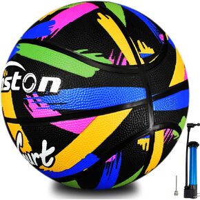 Senston 29.5'' Basketball Outdoor/Indoor Basketball Ball Official Size 7 Street Basketballs with Pump