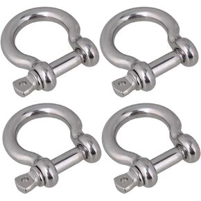SHENGHUISS Anchor Shackle Stainless Steel 316 Forged Bow Shackle Screw Pin Marine Hardware Rigging