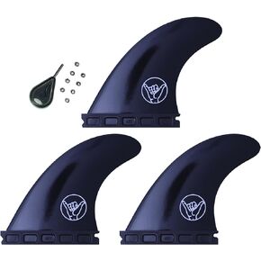 South Bay Board Co. - Surfboard Fins & FCS Surfboard Fins -3 Fin Thruster Sets & 4 Fin Quad Sets - Fin Key & Extra Fin Screw Included - Bamboo Fiberglass & Plastic Fin Options in Kuwait