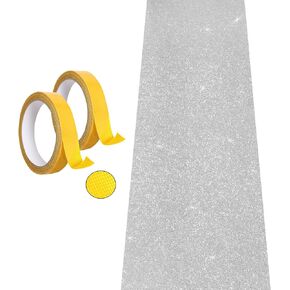 Carpet Runner Runway Rug, Glitter Gold Carpet Runner 55 GSM Thickness (2.46 x 17Feet) for Wedding Party Hallway Rug, Christmas Xmas Thanksgiving