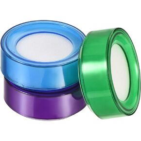MECCANIXITY Finger Wet Sponge 2.7 Inch Dia for Bank Counting Blue Green Purple 6in1 Set