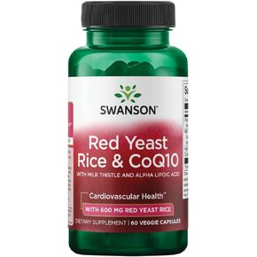 Swanson Traditional Red Yeast Rice & CoQ10 with Milk Thistle and Alpha Lipoic Acid 60 Veg Capsules
