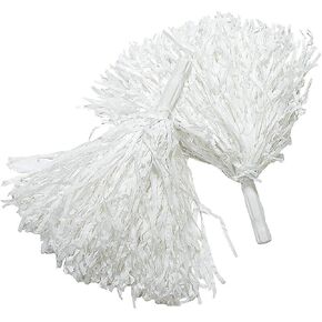 2Pcs White Plastic Cheerleader Cheerleading Pom Poms for Party Costume Fancy Dress Dance and Sport Party Dance,Cheerleading Poms in Kuwait
