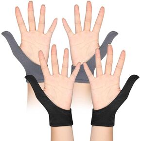 2 Pairs Adult Thumb Guard Habit Stop Thumb Sucking Black and Grey Thumb Finger Guard Thumb Glove for Helping Stop Hair Pulling and Skin Picking