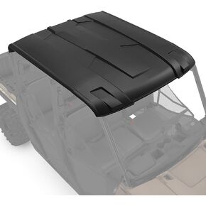 Roof Top for Polaris Ranger XP 1000 Crew 15-23, Combination Hard Sport Roof Top Black 4 Seats Sun Visor Roof for Polaris Ranger Crew XP 1000 2015-2023 Accessories (4PCS, 2889223)