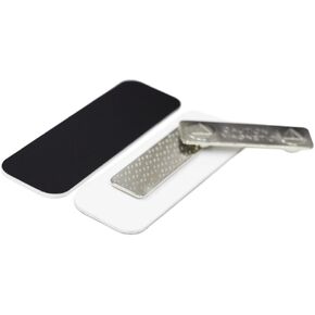Name Tag/Badge Blanks - 10 Pack - Black 1-1/2" X 3", Round Corners, Magnetic Backing