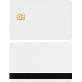 10 Pack SLE4442 Chip Cards with 2 Track 8.4mm HICO Magnetic Stripe