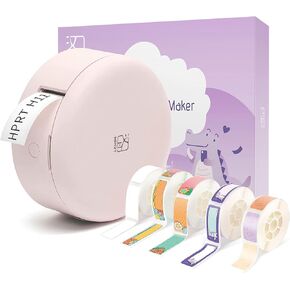 Mini Label Maker Machine with Tape, Bluetooth Wireless Connection for iPhone Android, Cute Label Makers Inkless Waterproof for Home, Office Organizing, Multiple Pre-Made Templates…