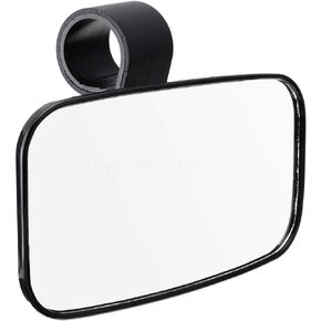 UTV Rear View Mirror - High Impact ABS Housing and Multi Clamps with Shatter-Proof Tempered Glass Mirror for Polaris Ranger, RZR, Rhino, Honda Offroad Center Mirrors