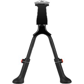 Adjustable Bike Kickstand with Double Legs - Aluminum Alloy Bicycle Kick Stands for 24-28 Inch Adult Bike, Road Bikes and Electric Bike