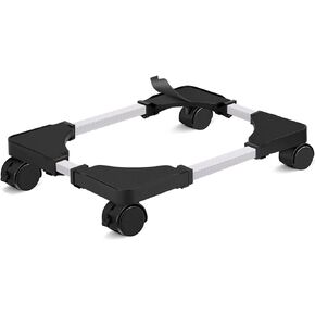 Computer Tower Stand, Adjustable PC Stand with 4 Rolling Caster Wheels, 60lbs Load Capacity, CPU Stand Fits Most PC, Under Desk Tower Stand for Gaming, Office PC Tower