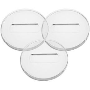 Clear Piano Caster Cups, 4" diameter for grand pianos and baby grand pianos, transparent virtually invisible, MADE IN USA by Musicmaide (set of 3)