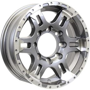 Two Aluminum Trailer Wheels 16X7 16 Inch Rim Gun Metal Machine 8 Lug PDTU67864GM