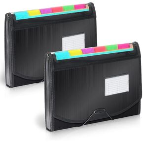 H4D Accordian File Keeper, 13 Pocket Expanding File Folder Organizer for Documents, Letter Size, 1 Pack