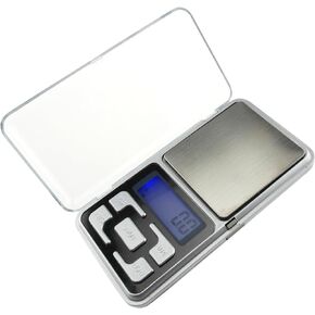 High Accuracy Mini Electronic Digital Pocket Scale Jewelry Diamond Gold Coin Calibration Weighing Balance Portable 100g/0.01g Counting Function Blue LCD g/tl/oz/ct/gn