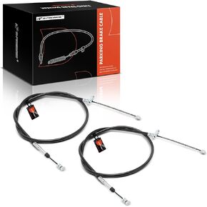 A-Premium Rear Driver and Passenger Side Parking Brake Cable Assembly Compatible with Toyota, Chevrolet and Geo Models: Corolla 1998-2002, Prizm 1998-2002, Prizm 1993-1997, 2-PC Set