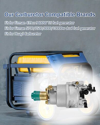 مكربن ​​380723515 375715509 مناسب لمحرك فيرمان 439cc 5700/7500/8000/9400/10000 وات مناسب لمكربن ​​Huayi 490.131000.16F in Kuwait