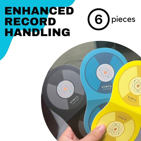 Vinyl Quantum 6 Pieces Anti Static Record Miiten & Handler - Record Player Accesories with Soft Microfiber Material, Protect Against Scratch & Dirt. in Saudi Arabia