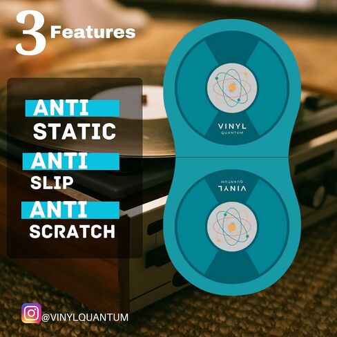 Vinyl Quantum 6 Pieces Anti Static Record Miiten & Handler - Record Player Accesories with Soft Microfiber Material, Protect Against Scratch & Dirt. in Saudi Arabia