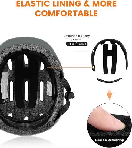 Skateboard Helmet, Adjustment Bike Helmets, Multi-Sport Bicycle Skateboard Skating Longboard Commuter Helmet for Men Women in Saudi Arabia