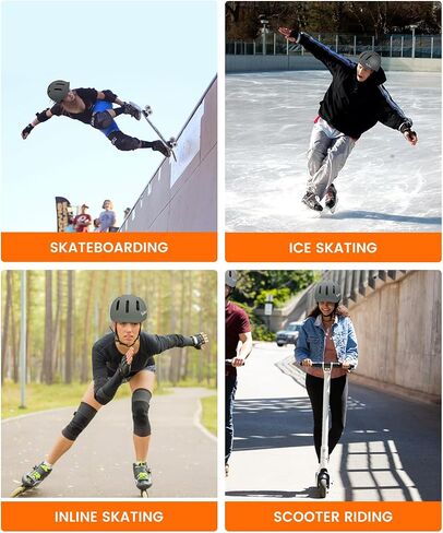 Skateboard Helmet, Adjustment Bike Helmets, Multi-Sport Bicycle Skateboard Skating Longboard Commuter Helmet for Men Women in Saudi Arabia
