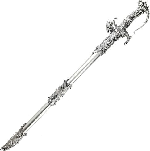 Saint George Dragon Saber Fantasy Knight Sword - Dull Blade - for Collections, Gifts in Kuwait