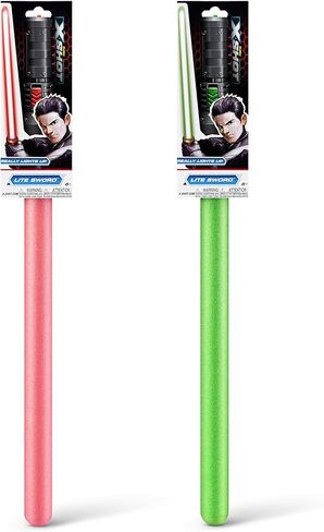 X-Shot Light Sword 2 Pack من ZURU - سيف لعب مضيء من الفوم LED للأطفال والكبار in Kuwait