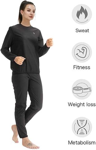 Sauna Suit for Women Weight Loss Sweat Suit Slim Fitness Clothes in Saudi Arabia