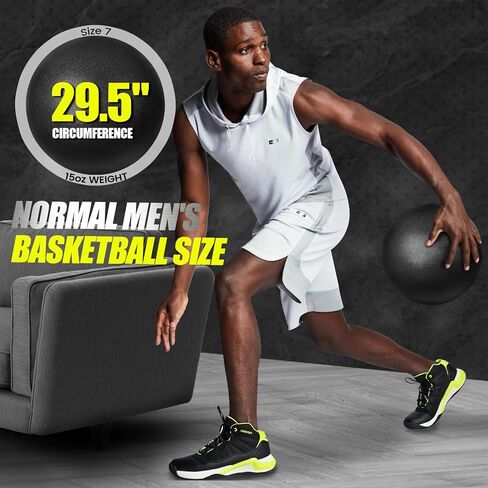 Silent Basketball 2.0 Edition Indoor Basketball Size 7 (29.5") Foam Basketball for Quiet Dribbling Indoor Training Basketball in Saudi Arabia