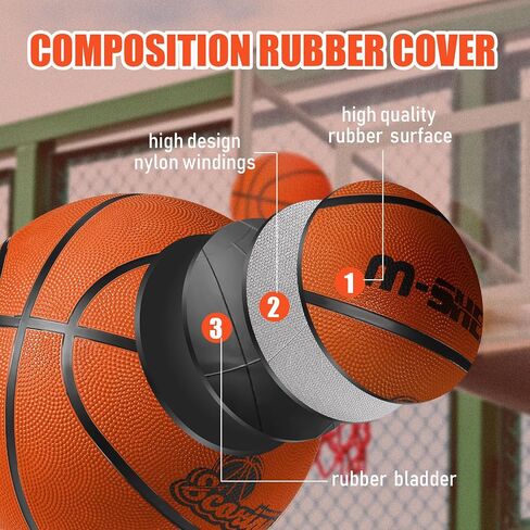 6 Pcs Basketballs Bulk Christian Charity Donation Supplies Size 5 Basketballs for Kids 27.5 Inch Basketball with Pump Xmas Gifts for Kids Basketball Games Training in Saudi Arabia