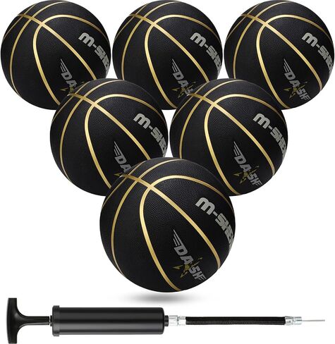 6 Pcs Basketballs Bulk Christian Charity Donation Supplies Size 5 Basketballs for Kids 27.5 Inch Basketball with Pump Xmas Gifts for Kids Basketball Games Training in Kuwait