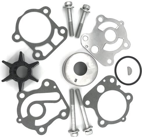 6F5-W0078-A0-00 Water Pump Impeller Repair Kit for Yamaha Outboard 6F5-W0078-00-00 Sierra 18-3374 C40 CV40 40 HP 40HP 2-Stroke in Kuwait