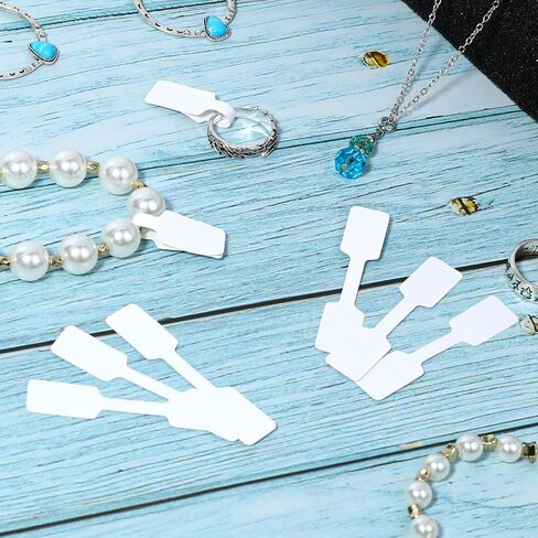 1000 قطعة من ملصقات أسعار المجوهرات الفارغة، علامات أسعار المجوهرات ذاتية اللصق، ملصقات علامات الأسعار لحلق السوار، ملصقات الكابلات، علامات تعريف بيضاء للإصلاح in Kuwait