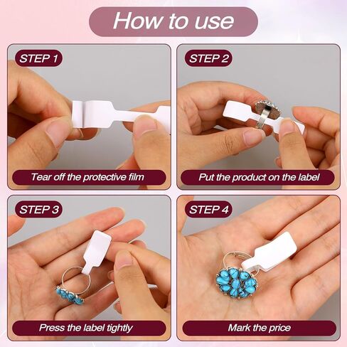 1000 قطعة من ملصقات أسعار المجوهرات الفارغة، علامات أسعار المجوهرات ذاتية اللصق، ملصقات علامات الأسعار لحلق السوار، ملصقات الكابلات، علامات تعريف بيضاء للإصلاح in Kuwait