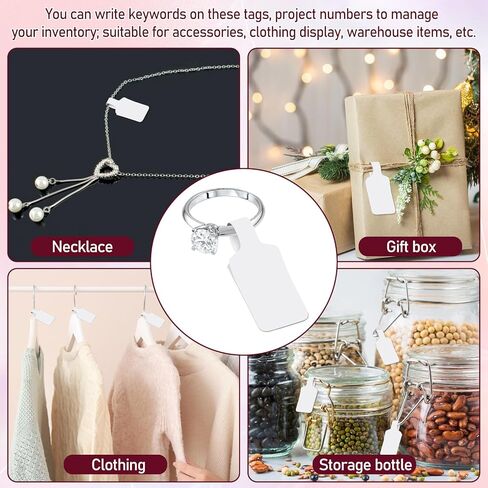 1000 قطعة من ملصقات أسعار المجوهرات الفارغة، علامات أسعار المجوهرات ذاتية اللصق، ملصقات علامات الأسعار لحلق السوار، ملصقات الكابلات، علامات تعريف بيضاء للإصلاح in Kuwait