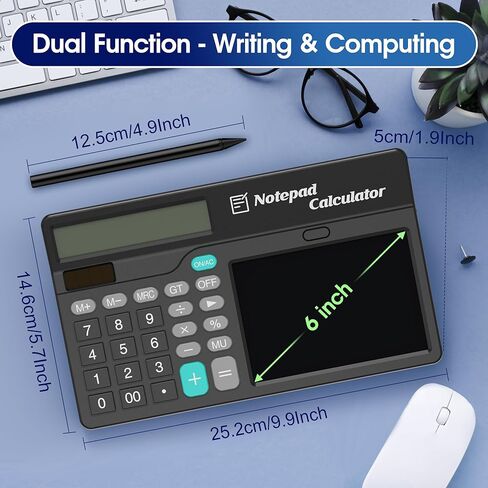 آلة حاسبة مع شاشة عرض كبيرة مكونة من 12 رقمًا، أزرار كبيرة مريحة تعمل باللمس، تدعم الطاقة الشمسية والبطارية للمكتب والمدرسة والمنزل والأعمال in Kuwait