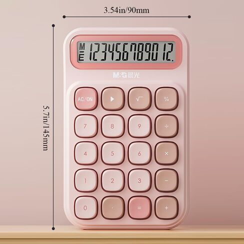 آلة حاسبة مكتبية من إم آند جي مع أزرار ميكانيكية، شاشة LCD كبيرة مكونة من 12 رقمًا، آلة حاسبة كبيرة للأزرار للمكتب والمنزل والمدرسة، قاعدة مضادة للانزلاق، بطارية متضمنة (أخضر) in Kuwait