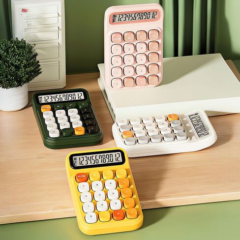 آلة حاسبة مكتبية من إم آند جي مع أزرار ميكانيكية، شاشة LCD كبيرة مكونة من 12 رقمًا، آلة حاسبة كبيرة للأزرار للمكتب والمنزل والمدرسة، قاعدة مضادة للانزلاق، بطارية متضمنة (أخضر) in Kuwait