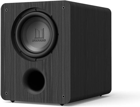 مضخم صوت Monolith M-10 V2 مقاس 10 بوصات معتمد من THX بقوة 500 وات - تشويه منخفض، خرج طاقة عالي، خزانة HDF ذات فتحات تهوية، مدخلات RCA وXLR، لأنظمة المسرح المنزلي، لمسة نهائية من الرماد الأسود in Saudi Arabia