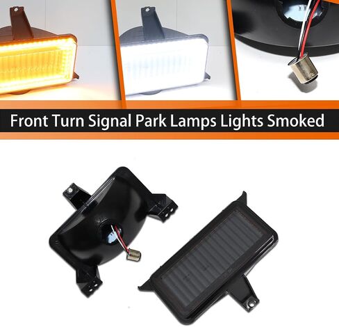 ADIIL Smoked Black Lens Front Turn Signal Lights front Bumper Parking Lamps For 1983-87 Chevrolet GMC Pickup Truck in Saudi Arabia