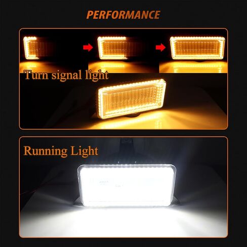 ADIIL Smoked Black Lens Front Turn Signal Lights front Bumper Parking Lamps For 1983-87 Chevrolet GMC Pickup Truck in Saudi Arabia